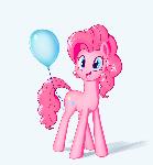 pinkie watching a balloon