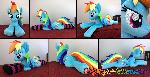 Lifesize 45 inch Rainbow Dash plush