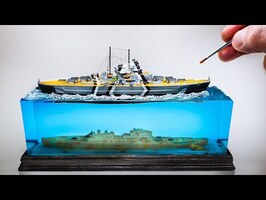BISMARCK WRECK (BEFORE AND AFTER) DIORAMA/ How to make/ Epoxy Resin Art /DIY