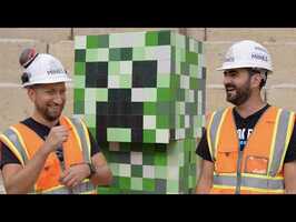 Life-Sized Slow Motion Minecraft Creeper Explosion - The Slow Mo Guys