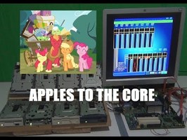 My little Pony Apples to the core on 8 floppy drives and a pc beeper