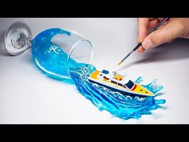 SHIP IN GLASS DIORAMA / How to make / DIY / Epoxy Resin Art / Polymer Clay