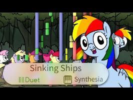 Sinking Ships - FimFlamFilosophy - |DUET PIANO COVER w/LYRICS| -- Synthesia HD