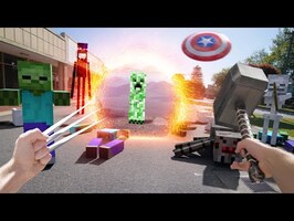 Minecraft In Real Life vs Superheroes | Thor, Wolverine, Batman & More