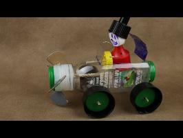 How to make a Car - Rubber Band Powered Car - Very Simple