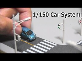 1/150 scale Car System in which the car runs along wires beneath the road