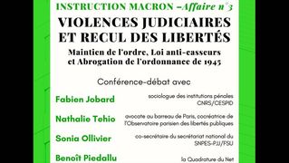 Instruction Macron – Affaire n°3 : Recul des libertés. Benoît Piédallu pour LQDN